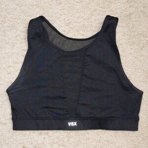 Black Deep V Mesh Sports Bra